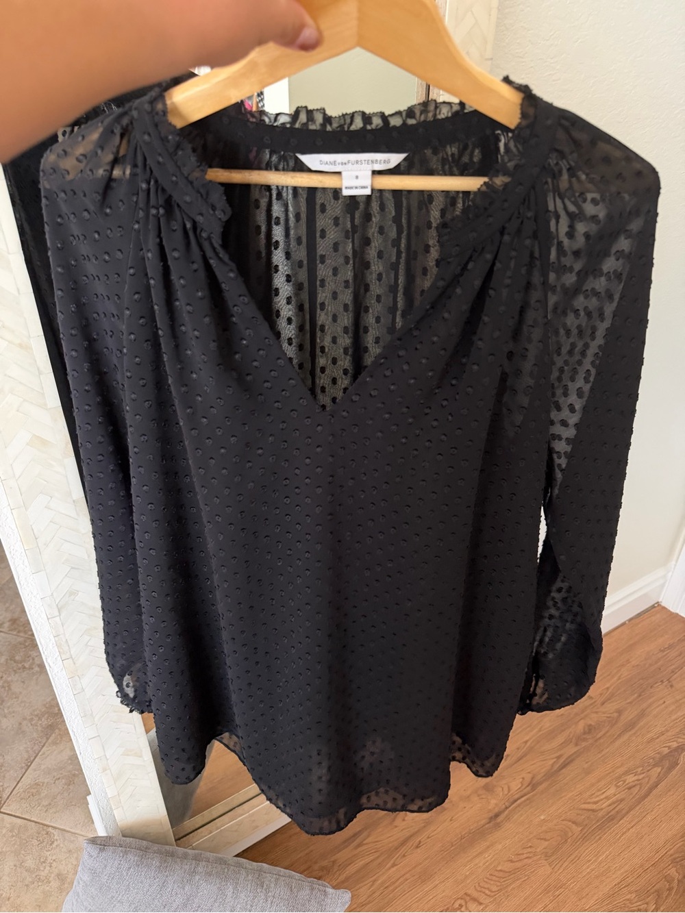 Diane Von Furstenberg Woman’s Quietluxury Polka Dot Blouse - Picture 3 of 6